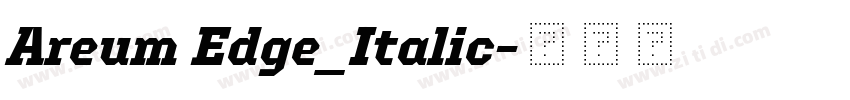 Areum Edge_Italic字体转换 Areum Edge_Italic字体转换